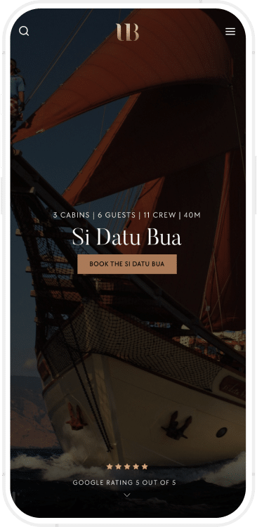 Ultimate Bali Yacht Landing Page