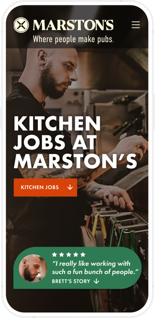 Marston's Head Chefs Landing Page