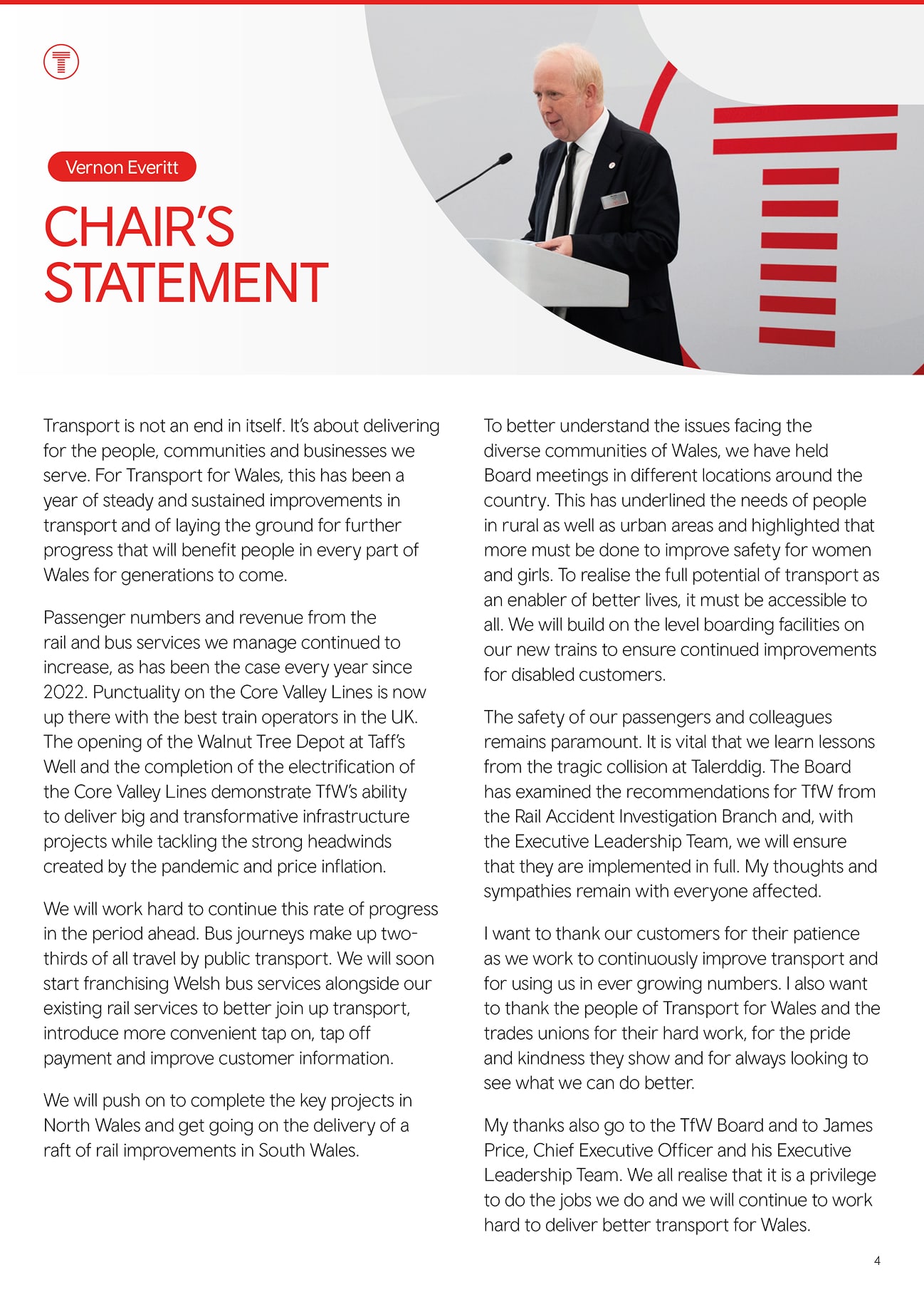 Chairs Statement Page